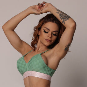 Top Milano Jacquard Xeque-Mate Menta